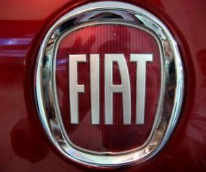 пазл FIAT логотип, итальянская марка автомобиля